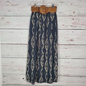 Aztec print maxi skirt